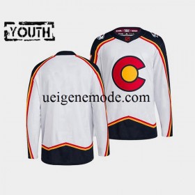 Kinder Colorado Avalanche Eishockey Trikot Blank Adidas 2022-2023 Reverse Retro Weiß Authentic